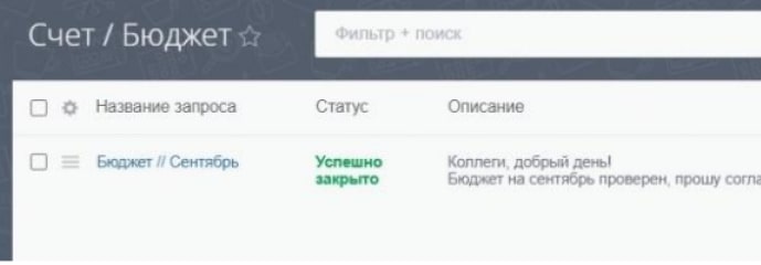 Счет\Бюджет