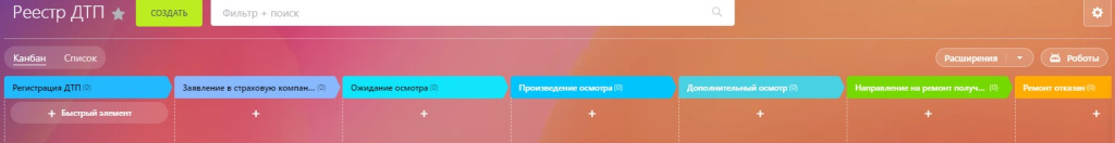 Реестр ДТП 1