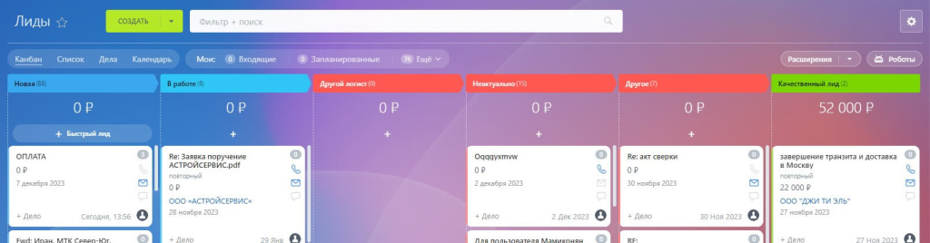 воронка ЛИДЫ