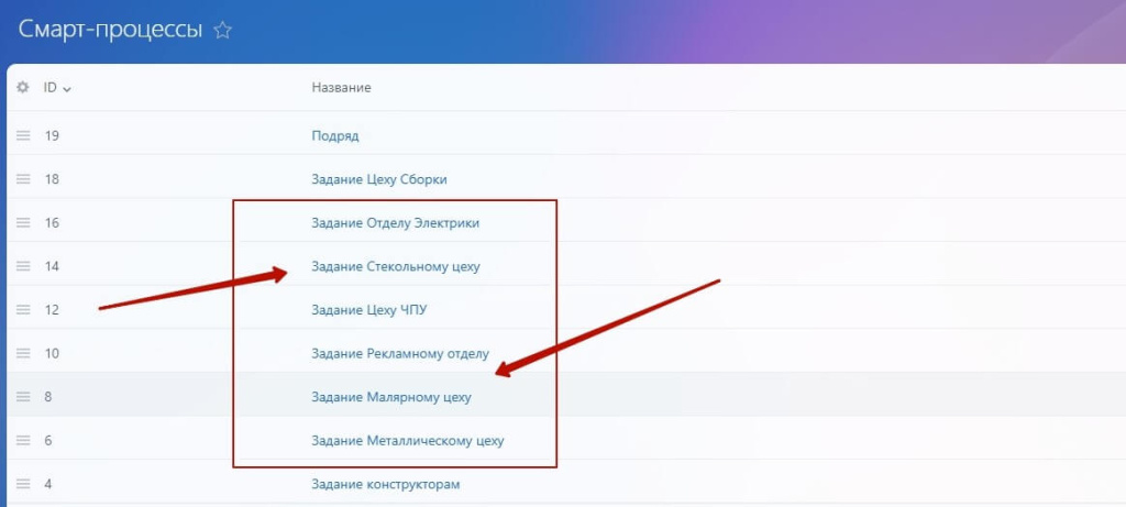 Смарт-процессы 1